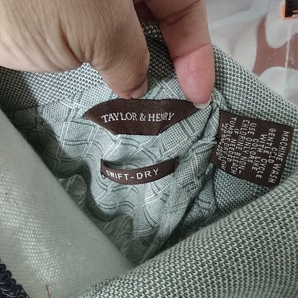 NWT Taylor & Henry Vintage Swift Dry Polo Short Sleeve Shirt - Fill Heather - Picture 7 of 8